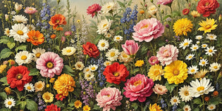  A collage of flowers in art and literature.