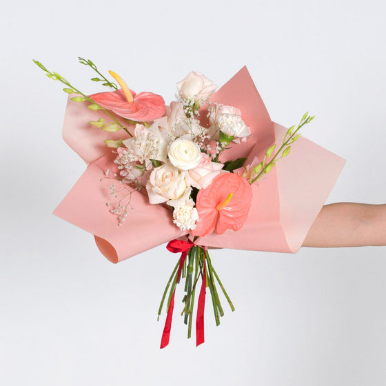 cider with rose bouquet